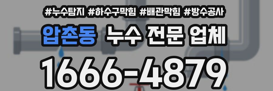 압촌동 누수 전문 업체