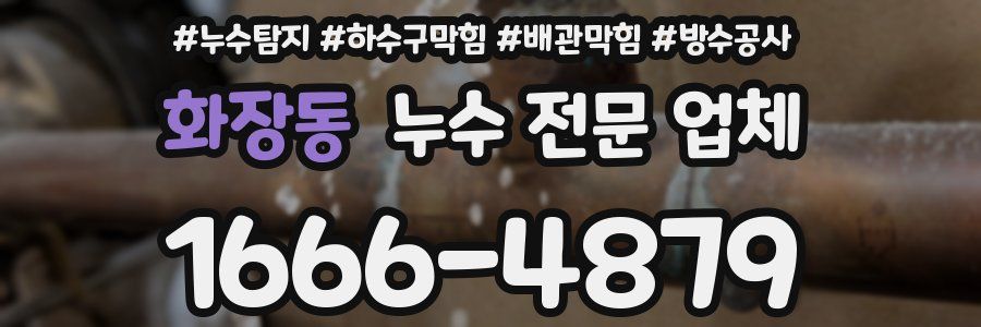 화장동 누수 전문 업체