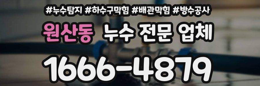 원산동 누수 전문 업체