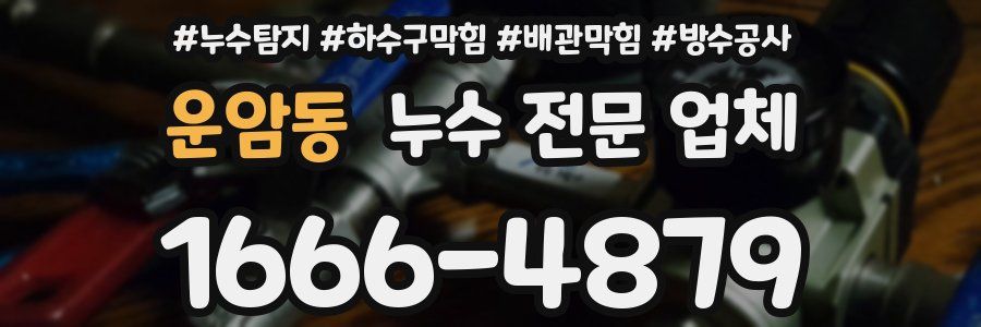 운암동 누수 전문 업체