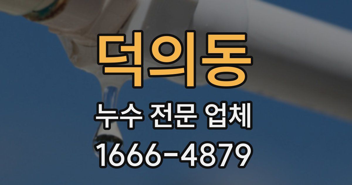 덕의동 누수 전문 업체