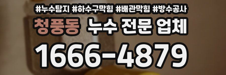 청풍동 누수 전문 업체