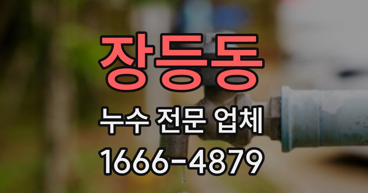 장등동 누수 전문 업체