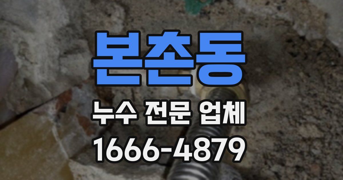 본촌동 누수 전문 업체
