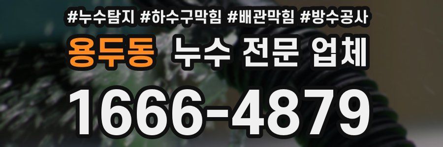 용두동 누수 전문 업체