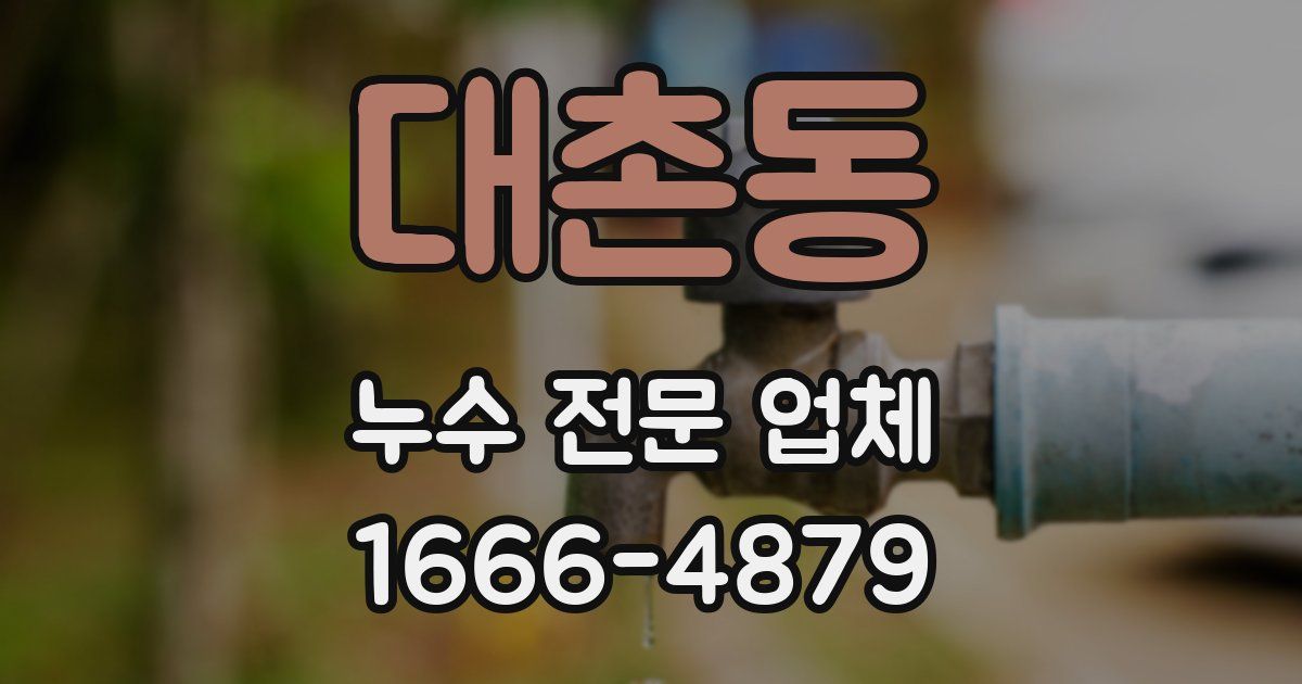 대촌동 누수 전문 업체