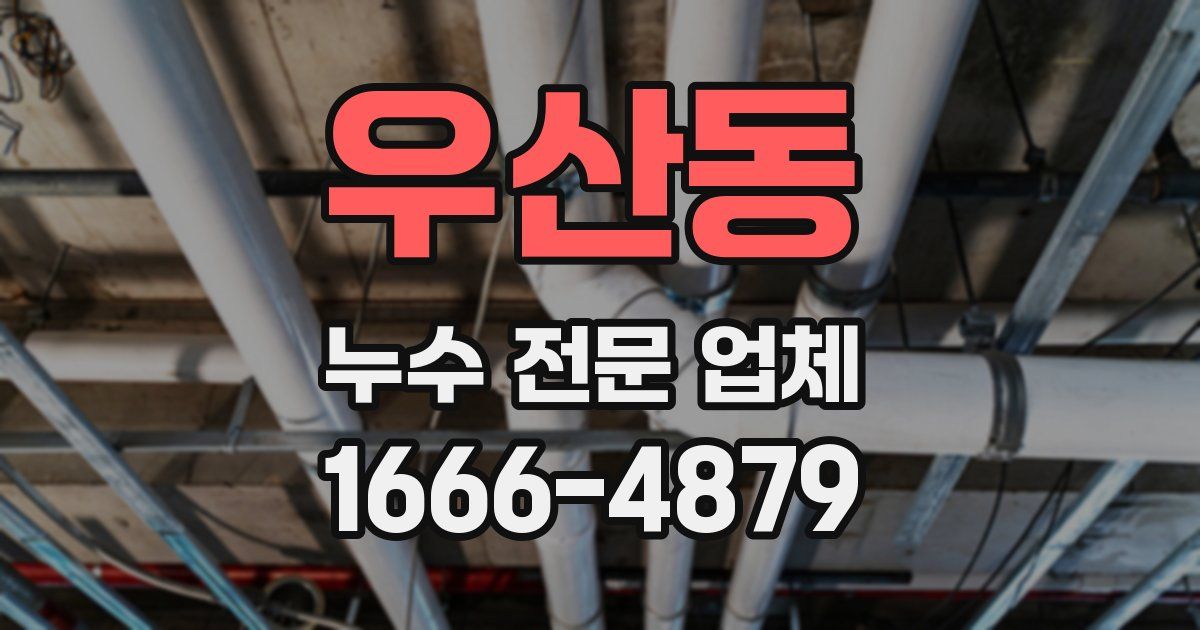 우산동 누수 전문 업체