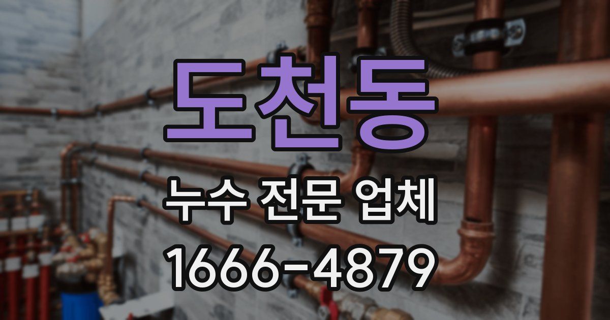 도천동 누수 전문 업체