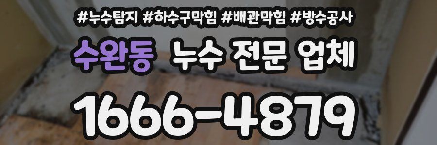 수완동 누수 전문 업체
