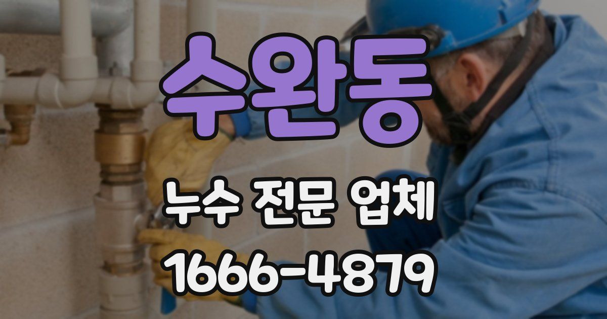 수완동 누수 전문 업체