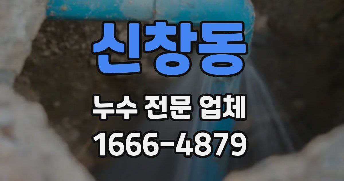 신창동 누수 전문 업체