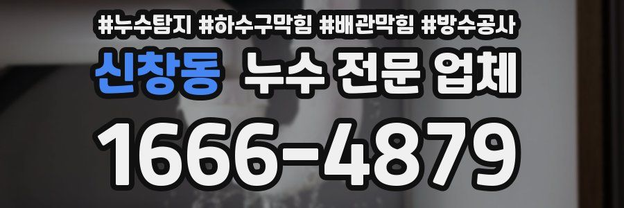 신창동 누수 전문 업체