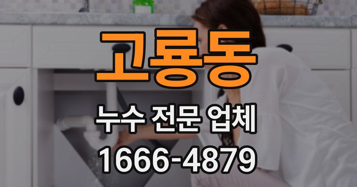 고룡동 누수 전문 업체