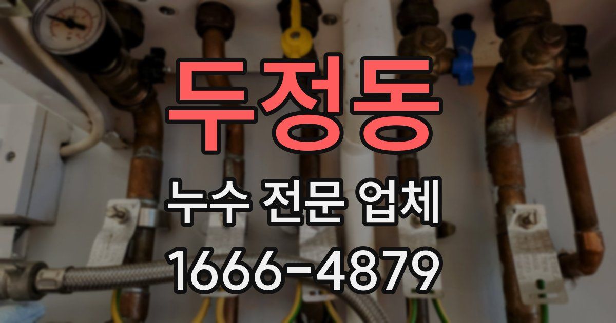 두정동 누수 전문 업체