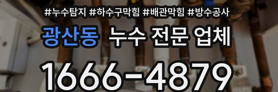광산동 누수 전문 업체