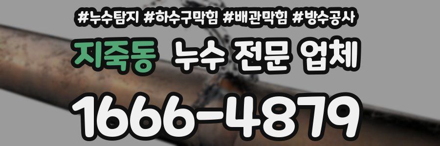 지죽동 누수 전문 업체