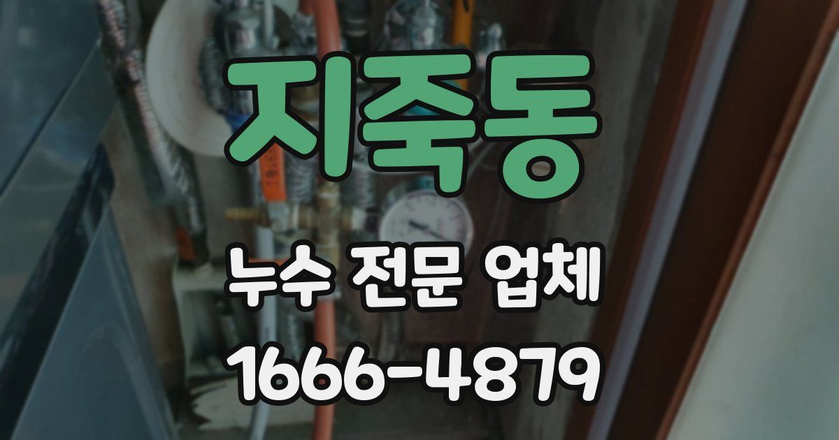지죽동 누수 전문 업체