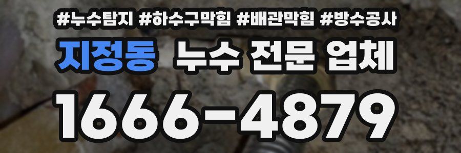 지정동 누수 전문 업체