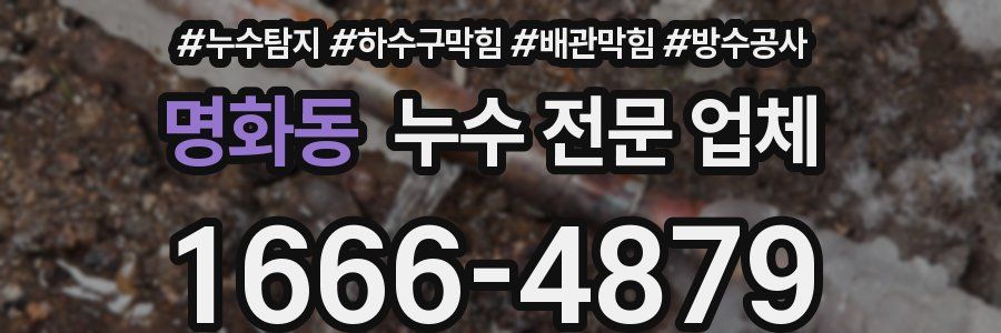 명화동 누수 전문 업체