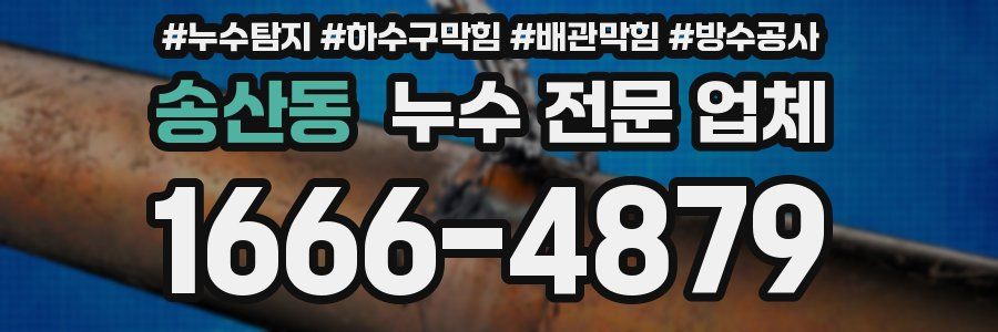 송산동 누수 전문 업체