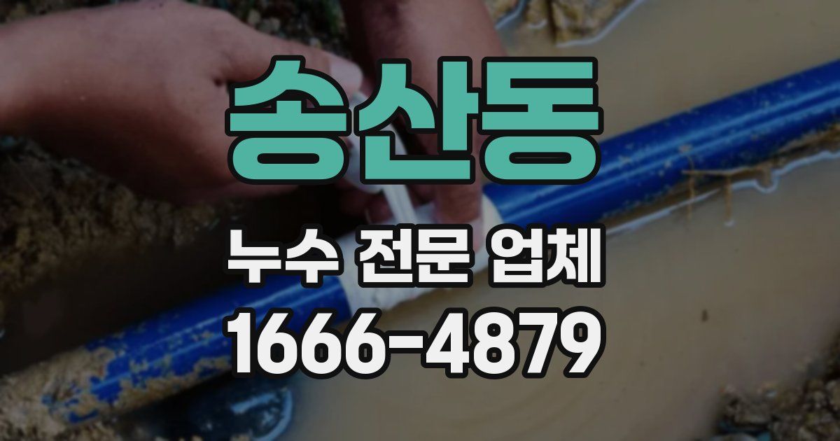 송산동 누수 전문 업체