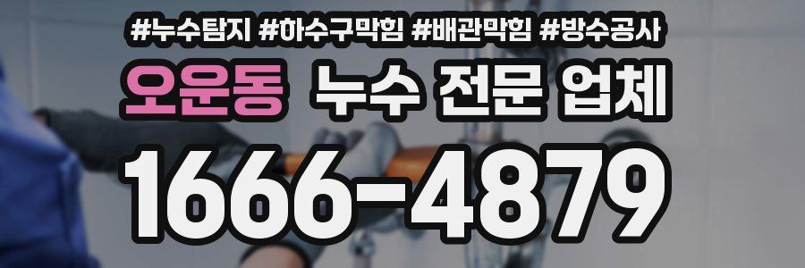 오운동 누수 전문 업체