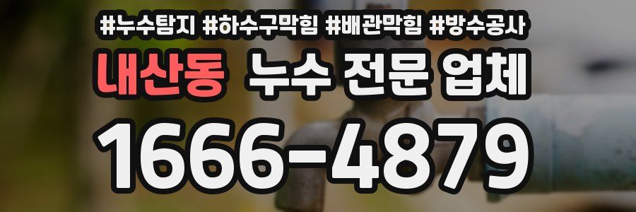내산동 누수 전문 업체