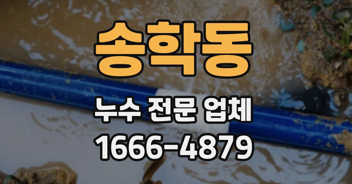 송학동 누수 전문 업체
