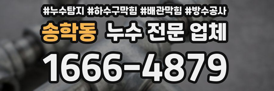 송학동 누수 전문 업체