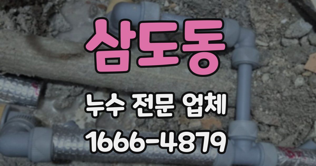 삼도동 누수 전문 업체