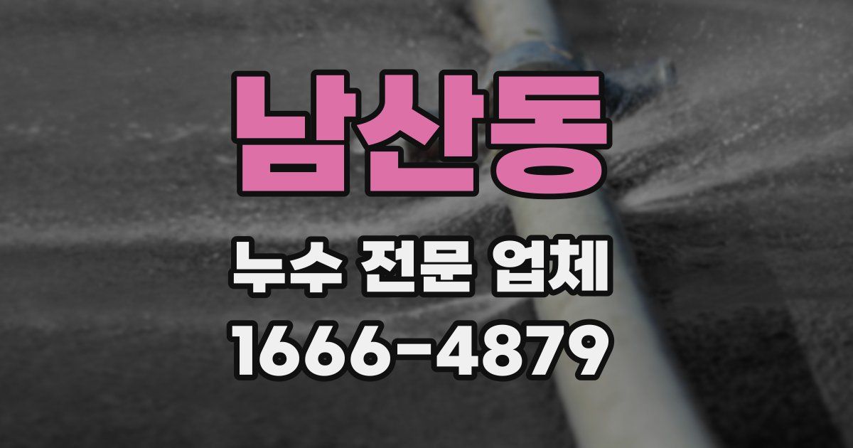 남산동 누수 전문 업체