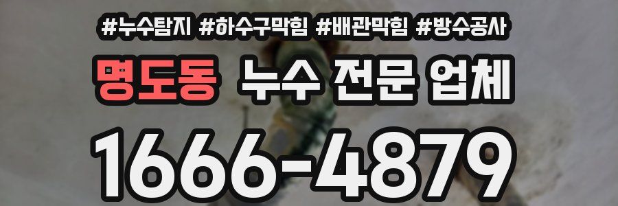 명도동 누수 전문 업체