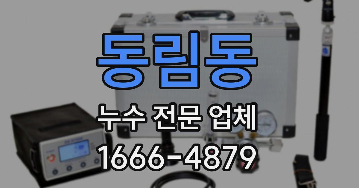 동림동 누수 전문 업체