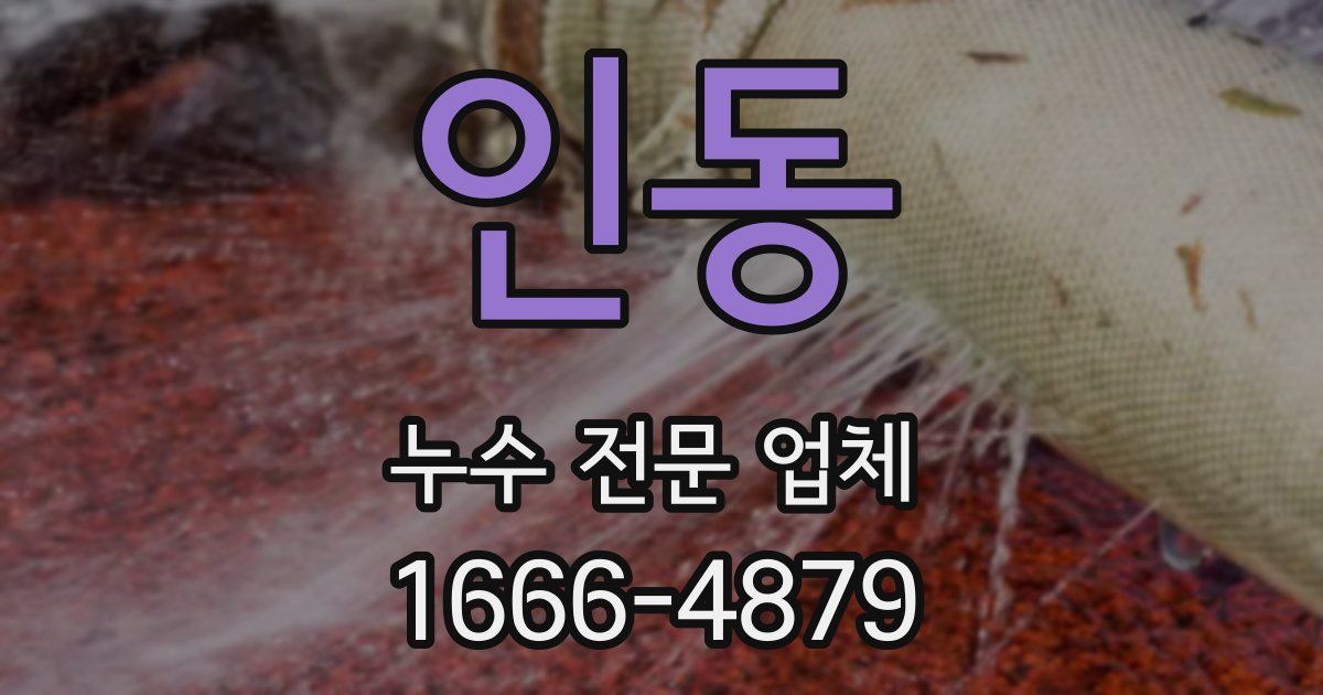 인동 누수 전문 업체