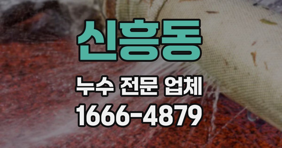 신흥동 누수 전문 업체