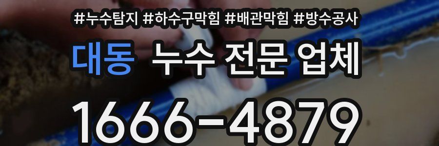 대동 누수 전문 업체