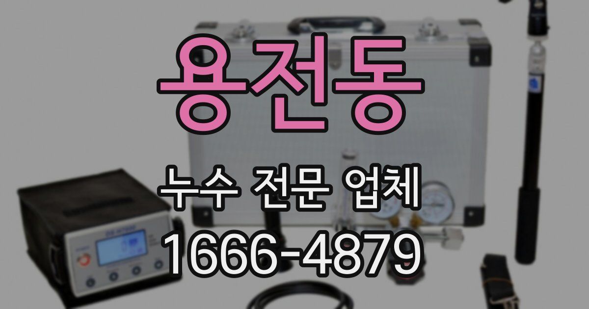 용전동 누수 전문 업체