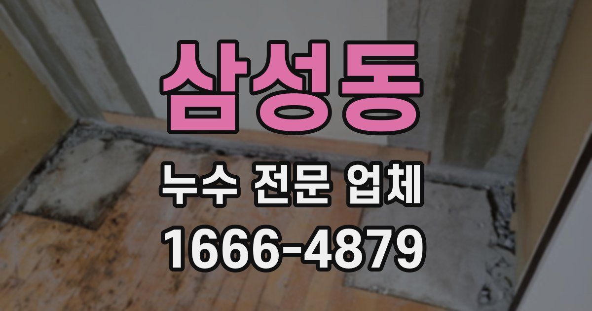 삼성동 누수 전문 업체