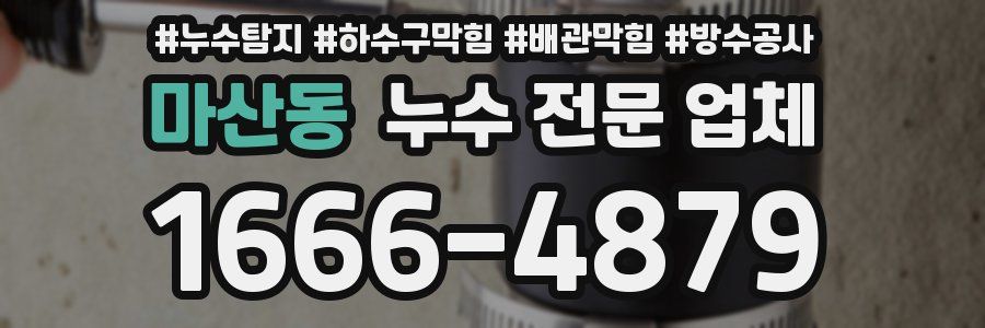 마산동 누수 전문 업체