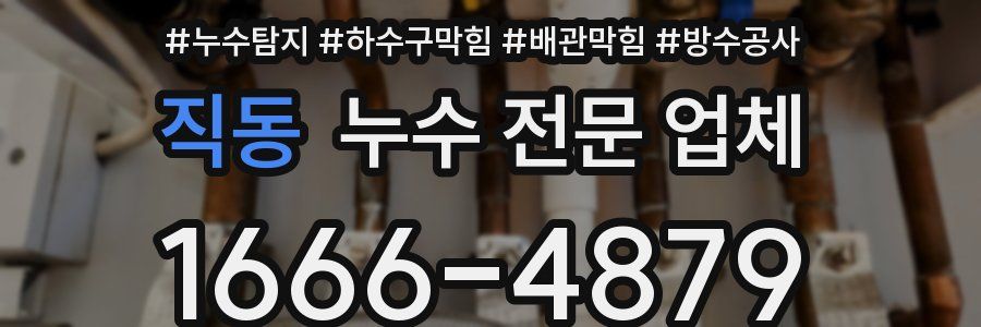 직동 누수 전문 업체