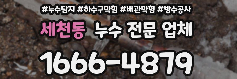 세천동 누수 전문 업체