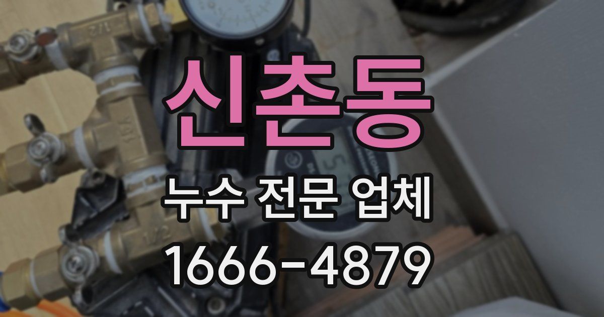 신촌동 누수 전문 업체