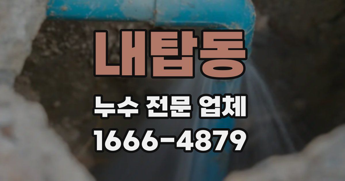 내탑동 누수 전문 업체