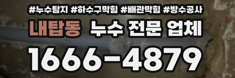 내탑동 누수 전문 업체