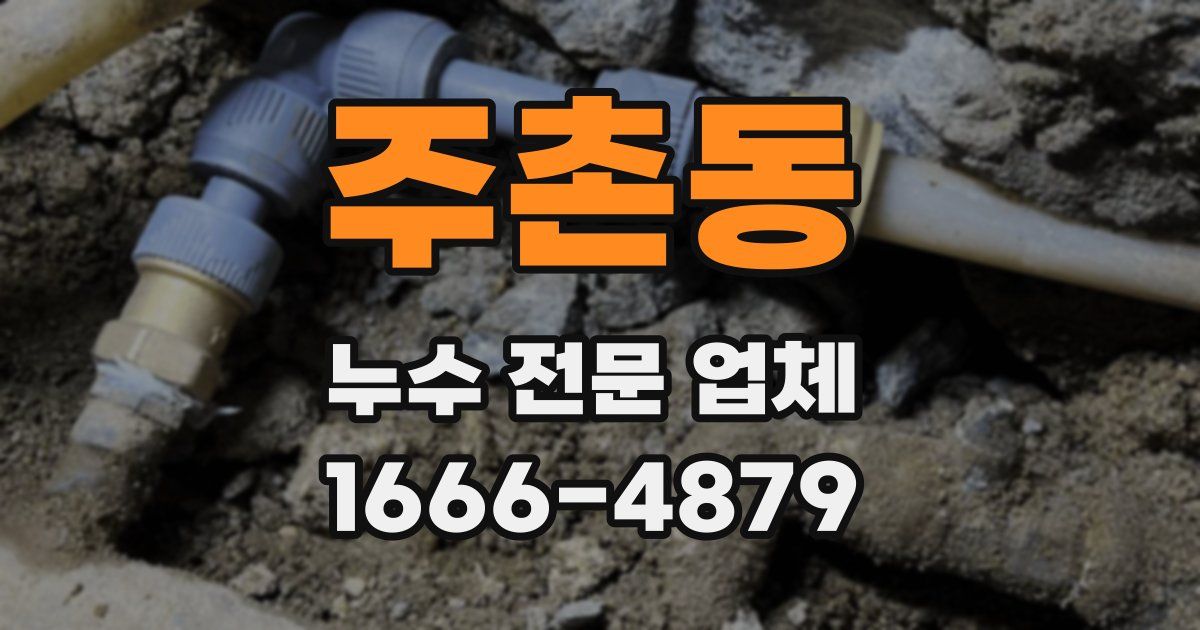 주촌동 누수 전문 업체