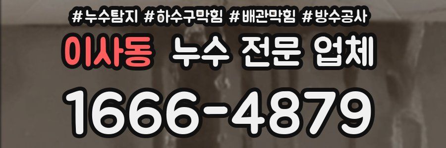 이사동 누수 전문 업체