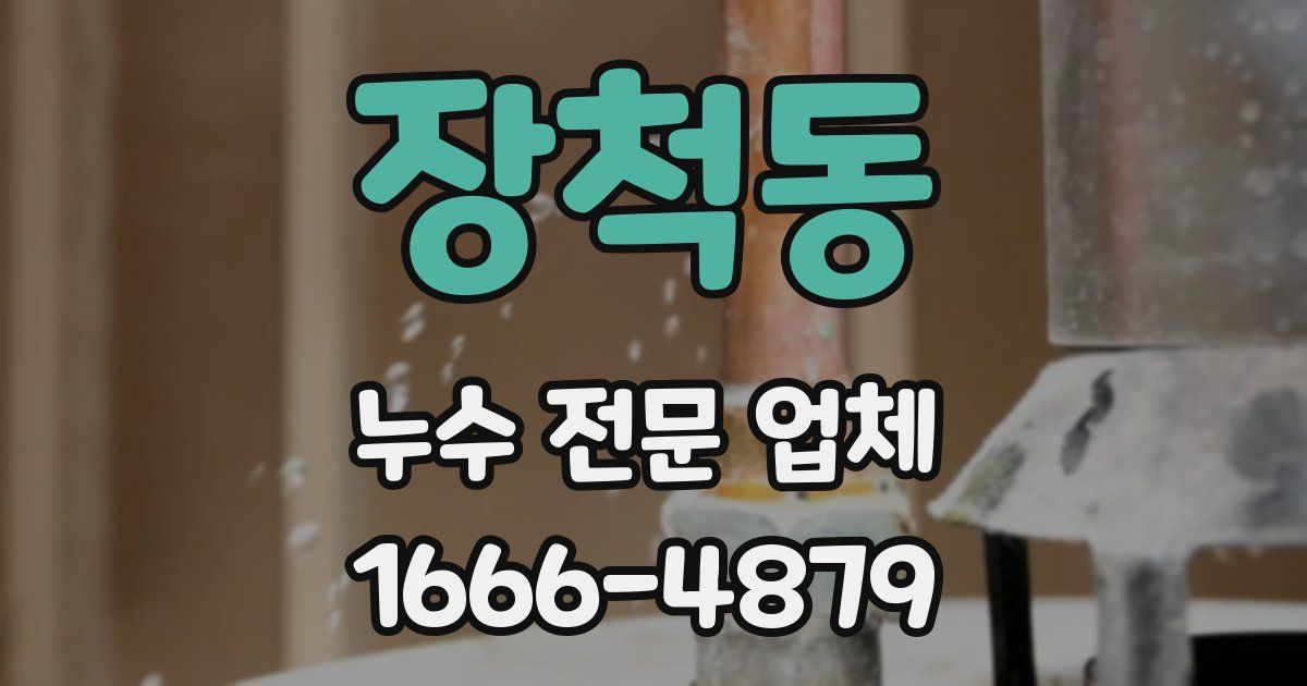 장척동 누수 전문 업체