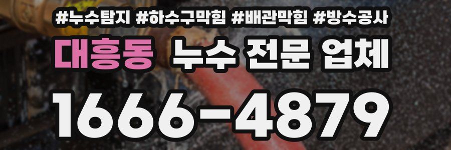대흥동 누수 전문 업체