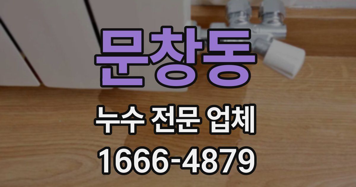 문창동 누수 전문 업체