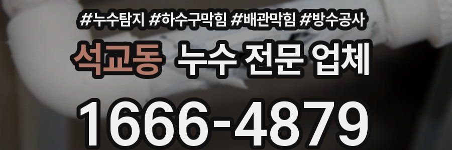 석교동 누수 전문 업체